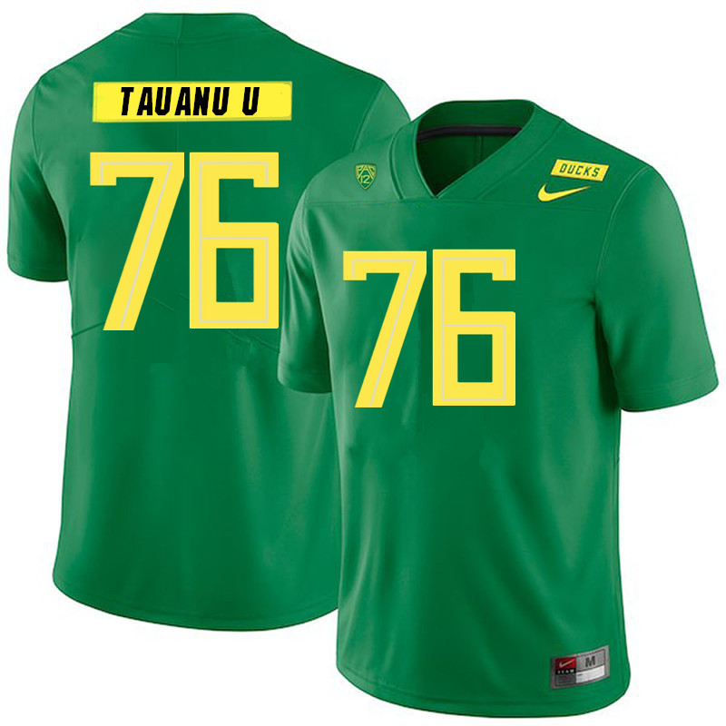 Men #76 Jonah Tauanu'u Oregon Ducks College Football Jerseys Sale-Green - Click Image to Close